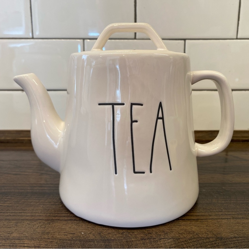 Rae Dunn Cream Ceramic Tea Pot